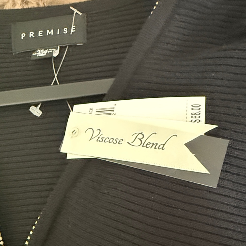 Premise Black V-Neck Women's Sweater - Picture 3 of 5